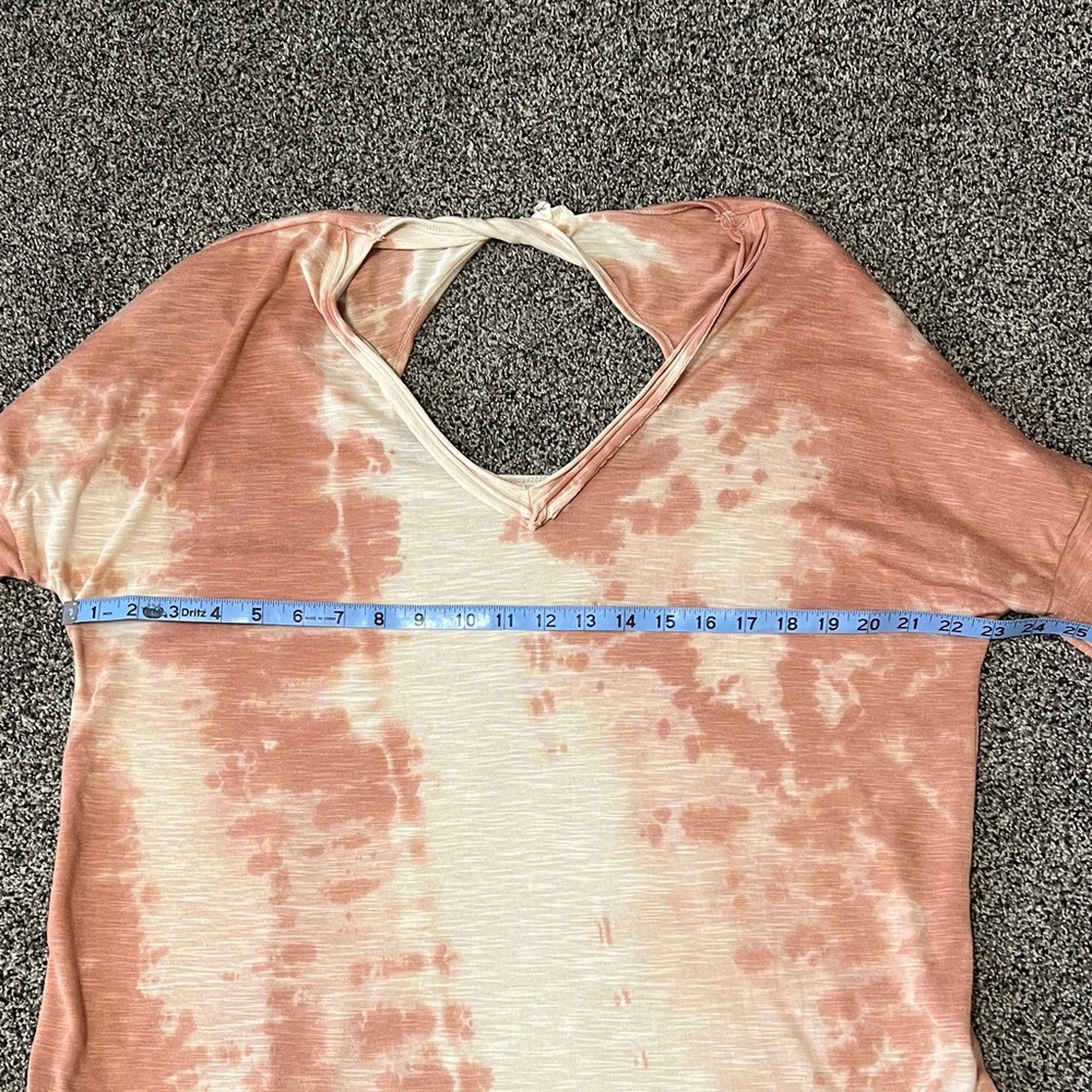 POL Long Sleeve Top - Salmon and Cream - Picture 6 of 7